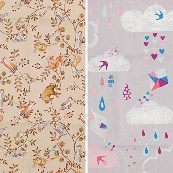 10pcs Cotton Print Quilting Fabric Bundle in 06-Star Pattern, Quarter Size - Picture 5 of 7